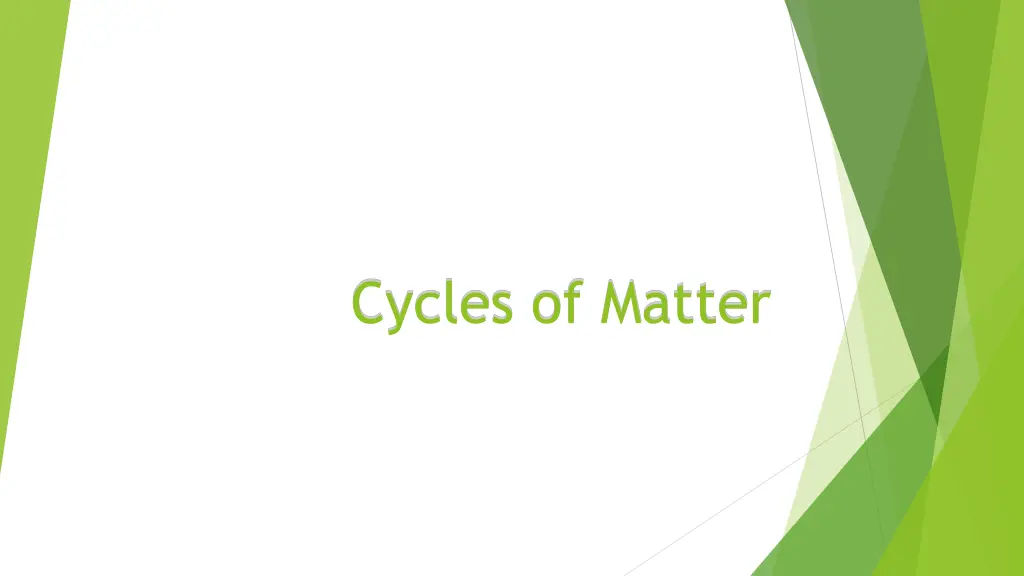 cycles of matter