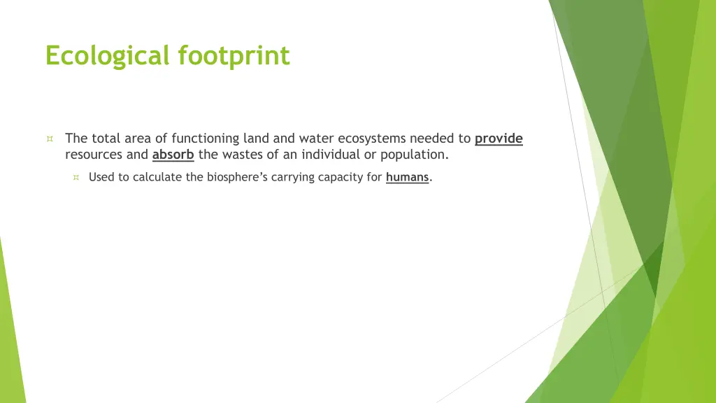 ecological footprint