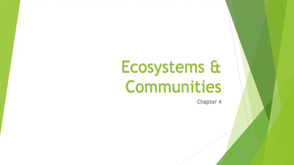 ecosystems communities