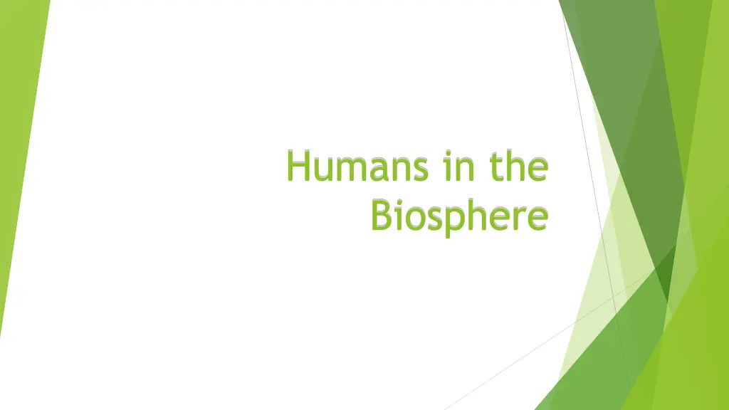 humans in the biosphere