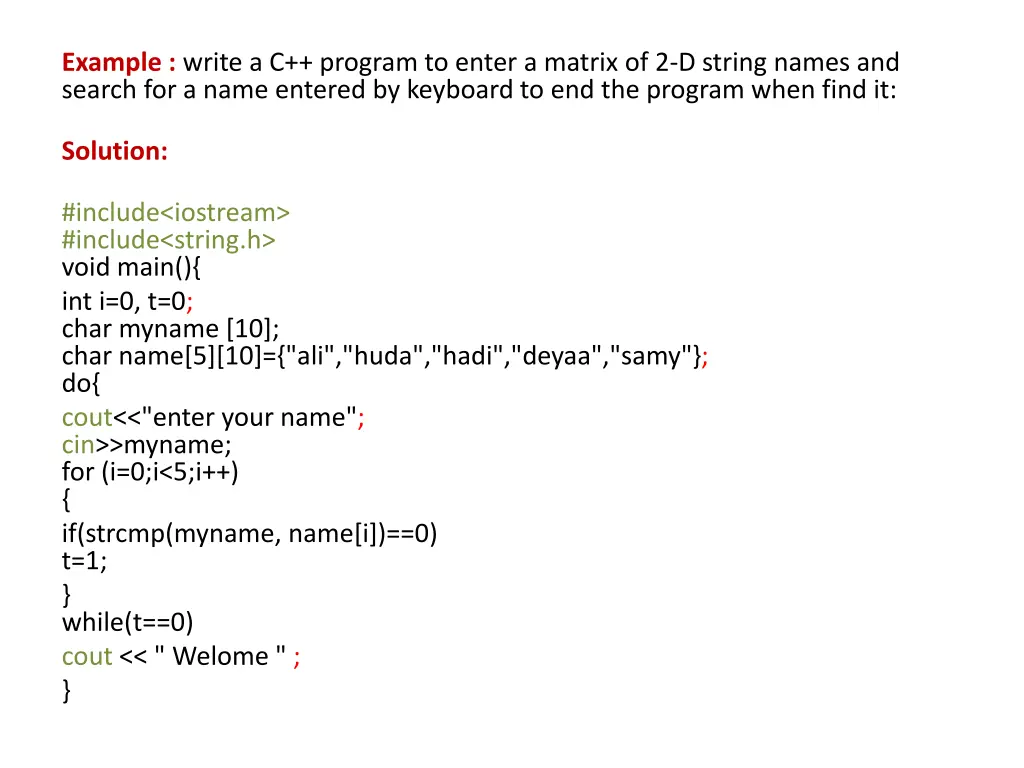 example write a c program to enter a matrix