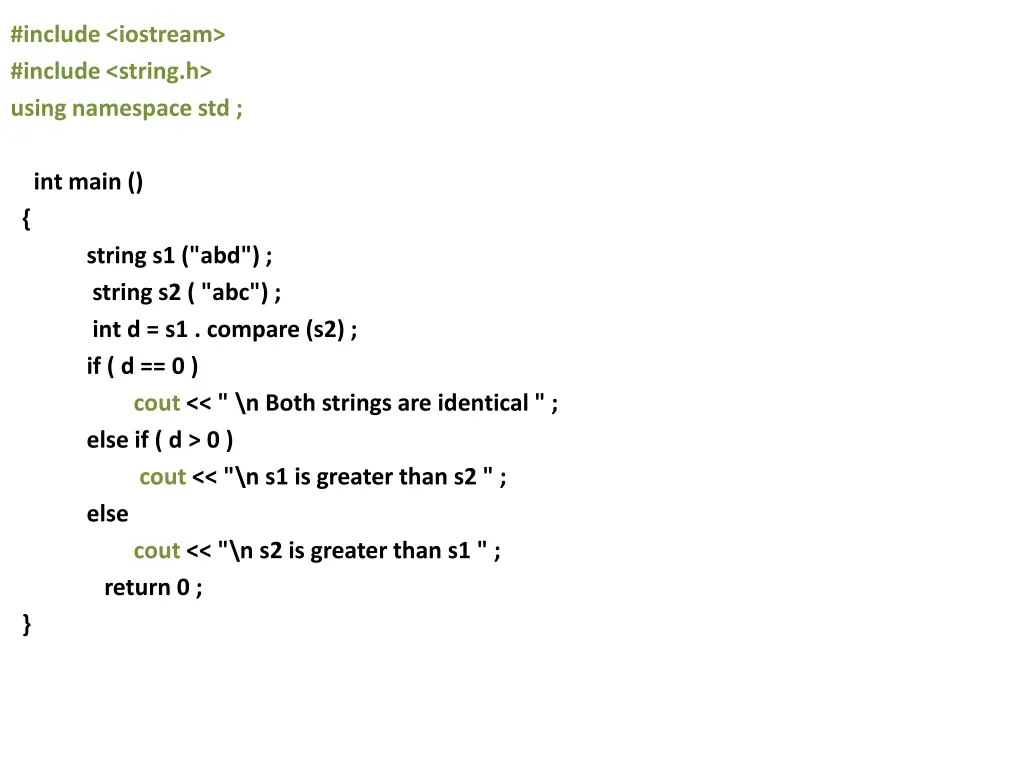 include iostream include string h using namespace