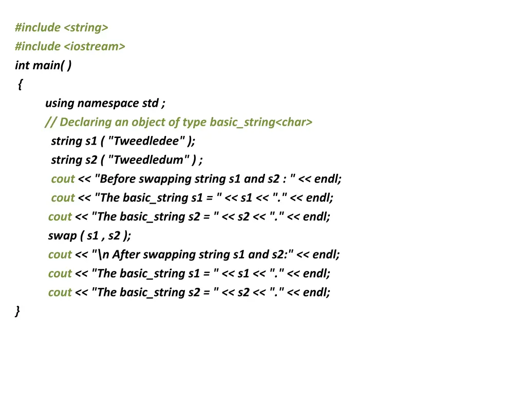 include string include iostream int main using