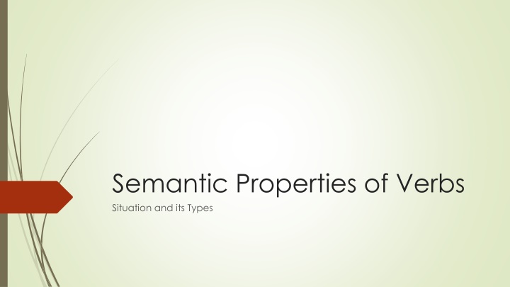 semantic properties of verbs situation