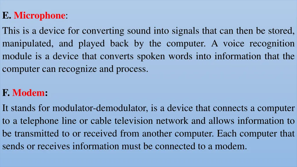 e microphone this is a device for converting