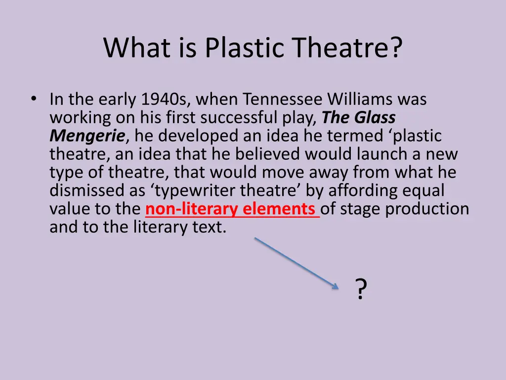 what is plastic theatre