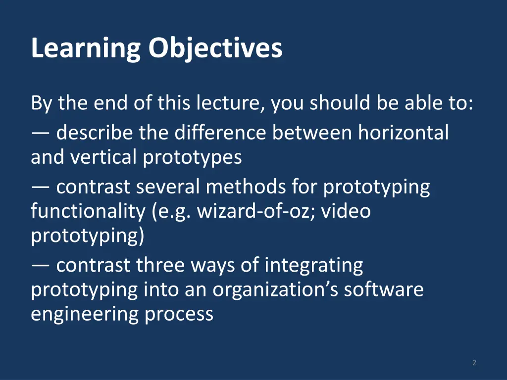 learning objectives