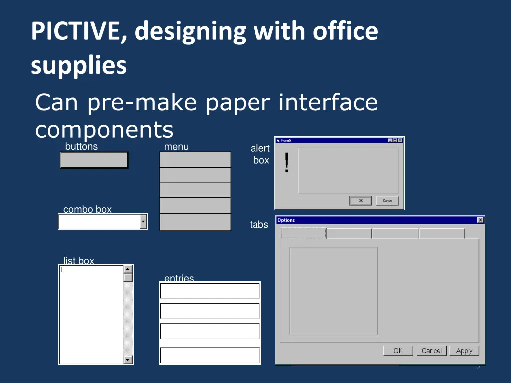 pictive designing with office supplies