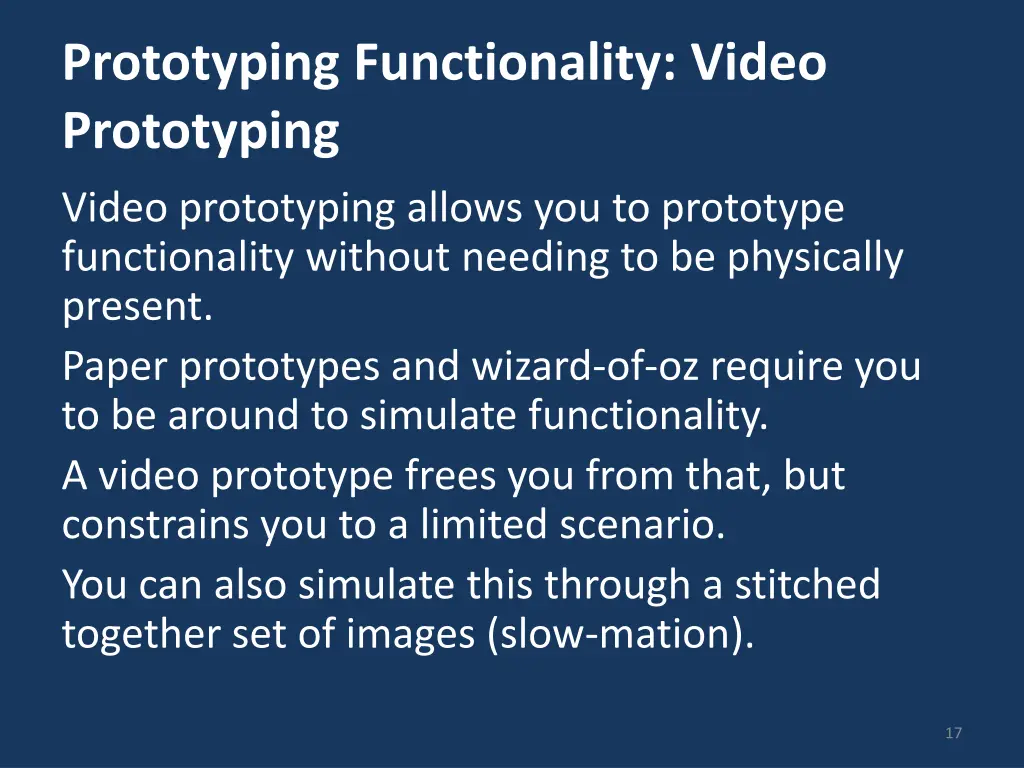 prototyping functionality video prototyping