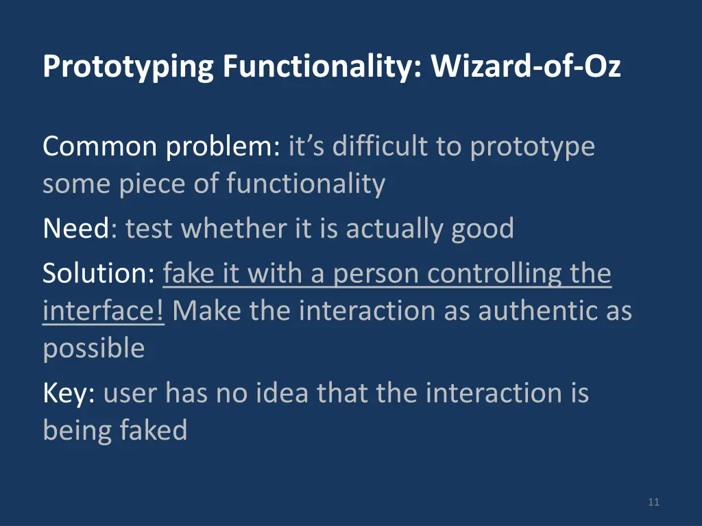 prototyping functionality wizard of oz