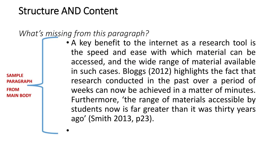 structure and content structure and content