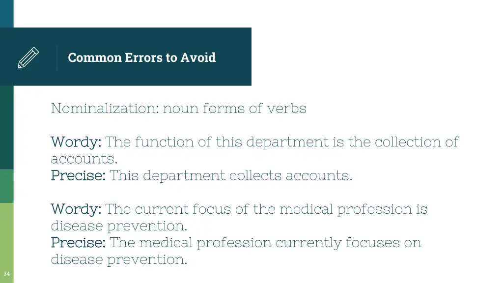 common errors to avoid 1