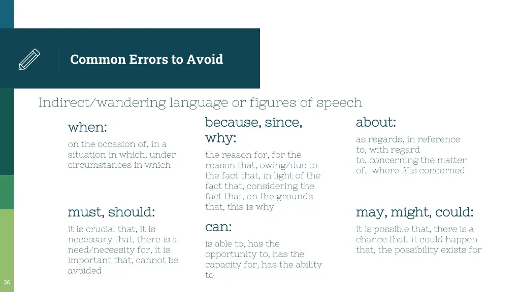 common errors to avoid 3