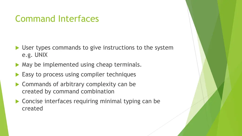 command interfaces