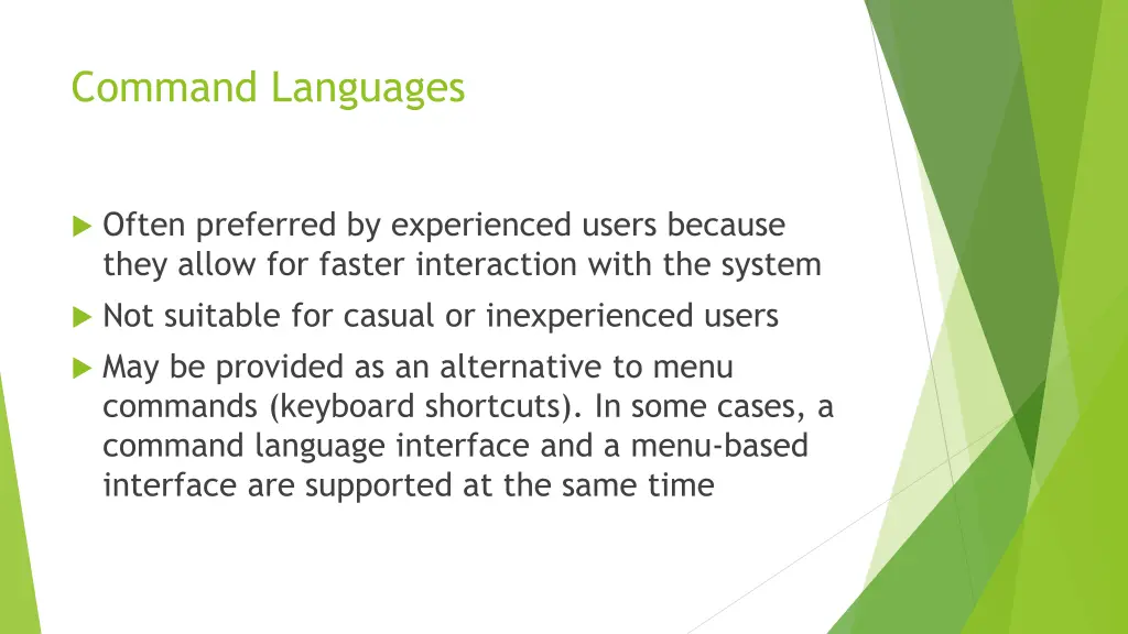 command languages