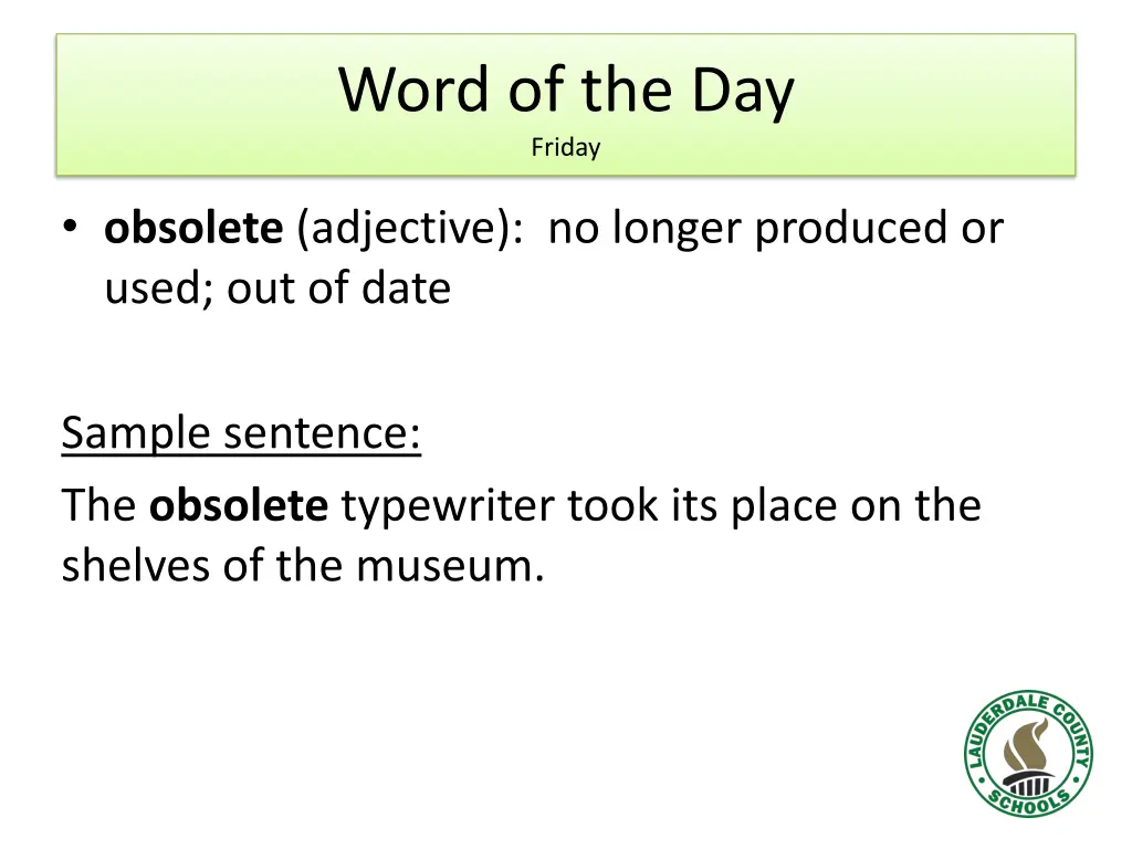 word of the day friday