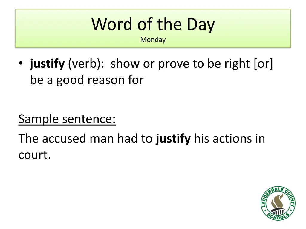 word of the day monday