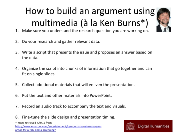 how to build an argument using multimedia