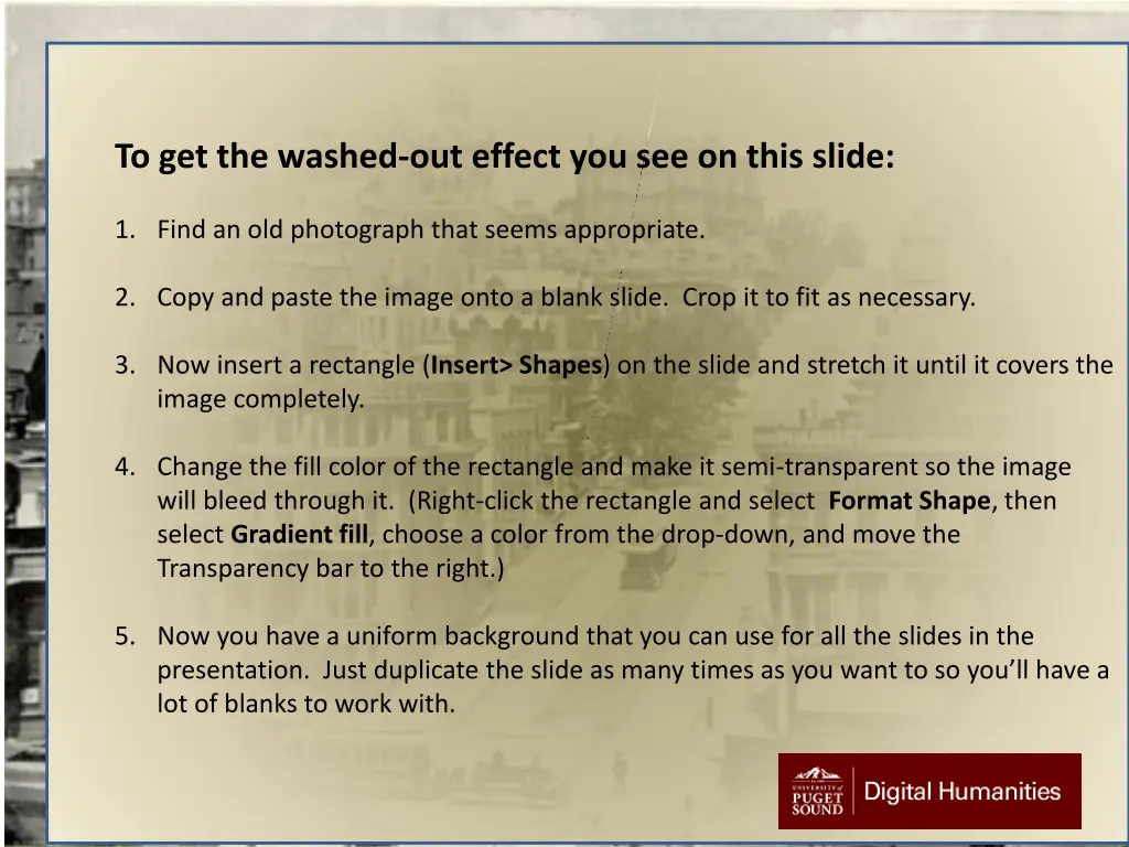 to get the washed out effect you see on this slide