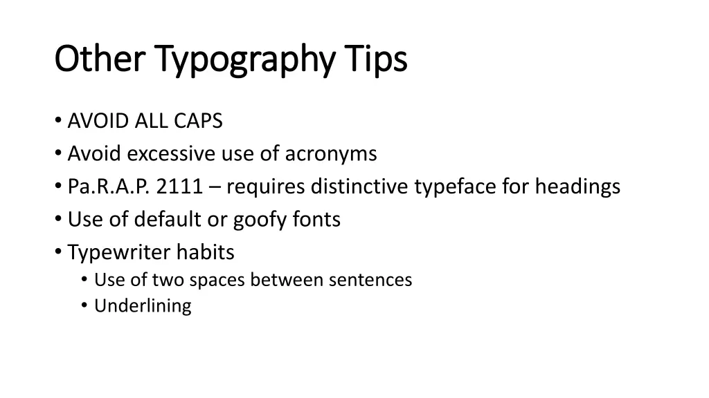 other typography tips other typography tips