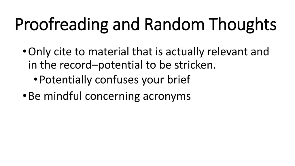 proofreading and random thoughts proofreading 2