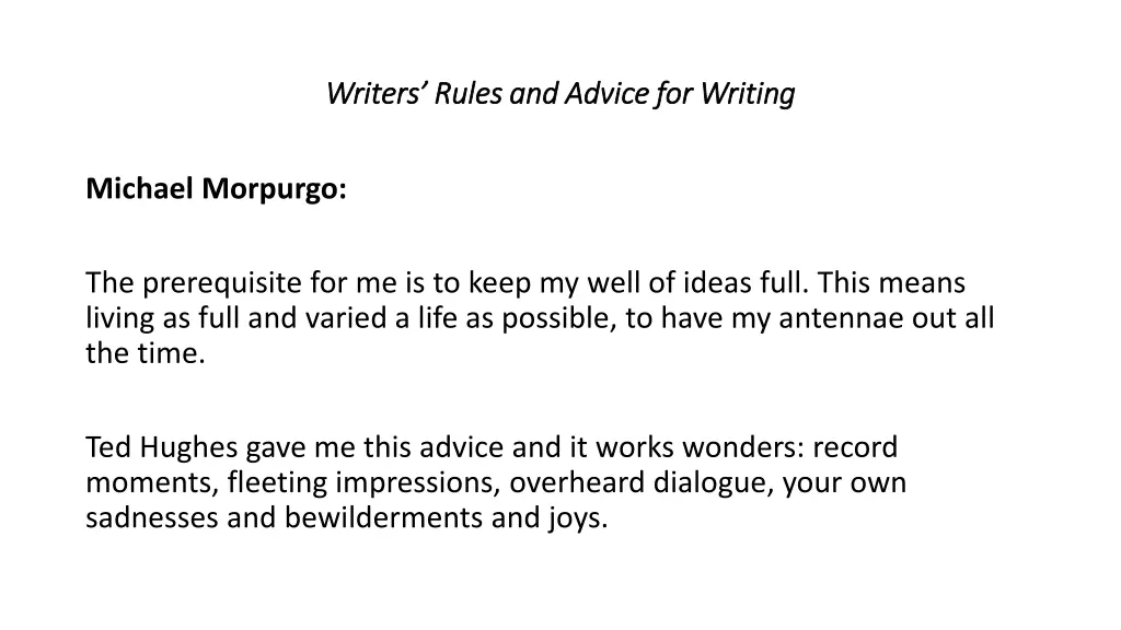 writers rules and advice for writing writers 10