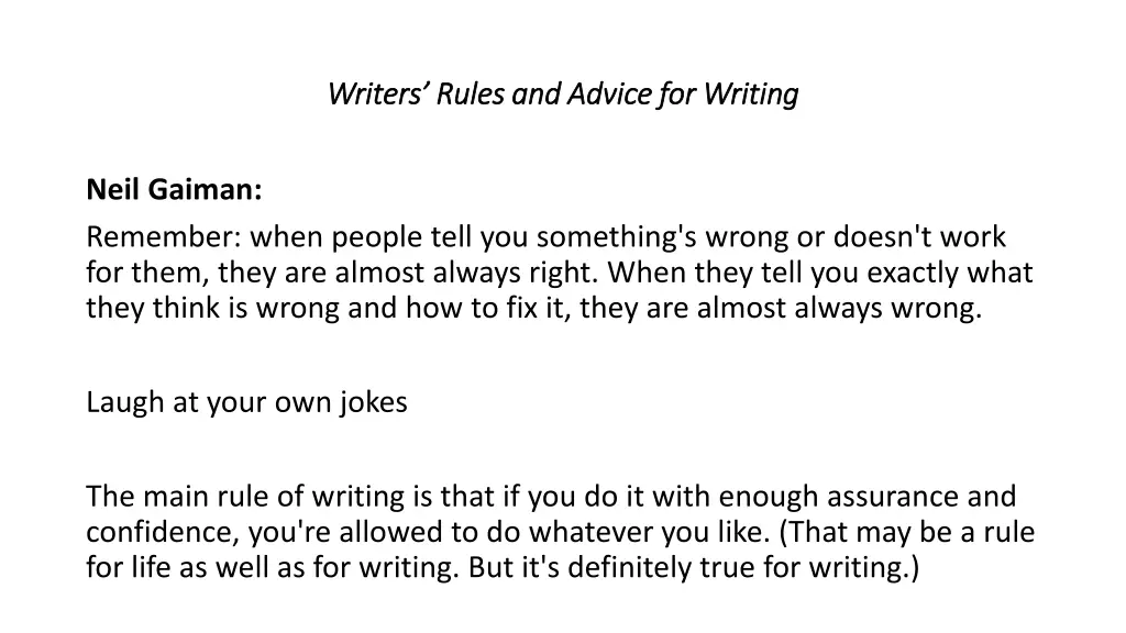 writers rules and advice for writing writers 3