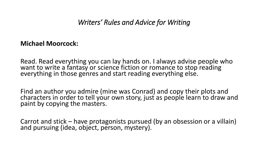 writers rules and advice for writing writers 4