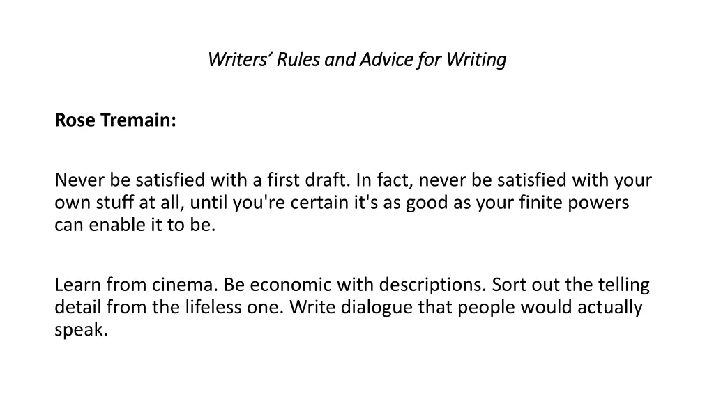 writers rules and advice for writing writers 5