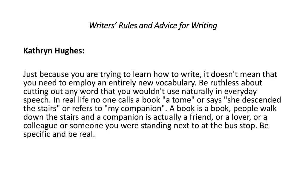 writers rules and advice for writing writers 8