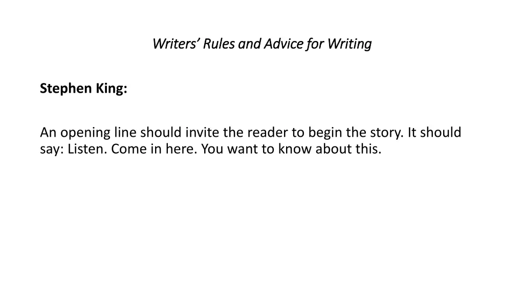 writers rules and advice for writing writers 9