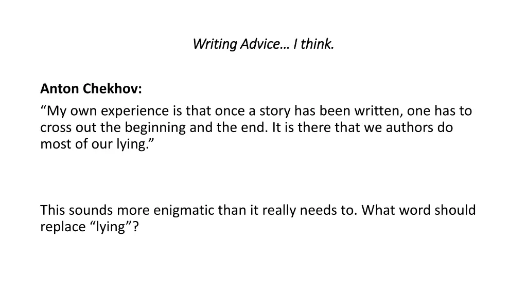 writing advice i think writing advice i think 1