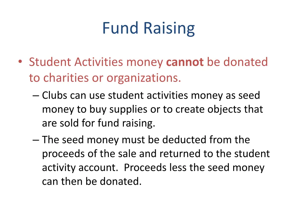 fund raising