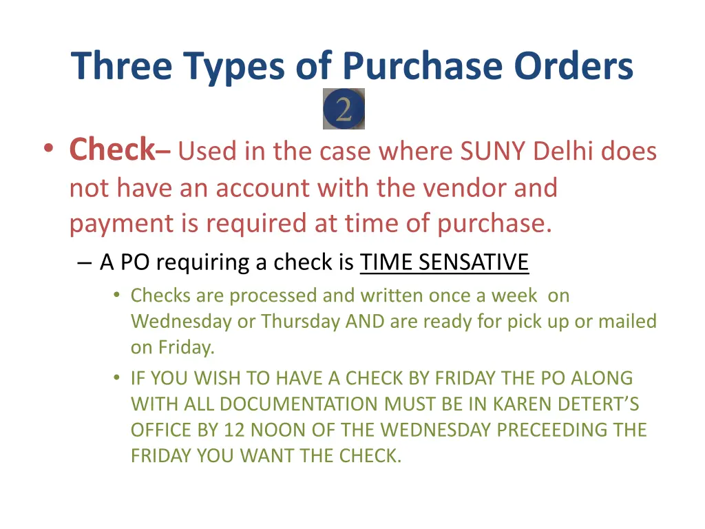 three types of purchase orders 1