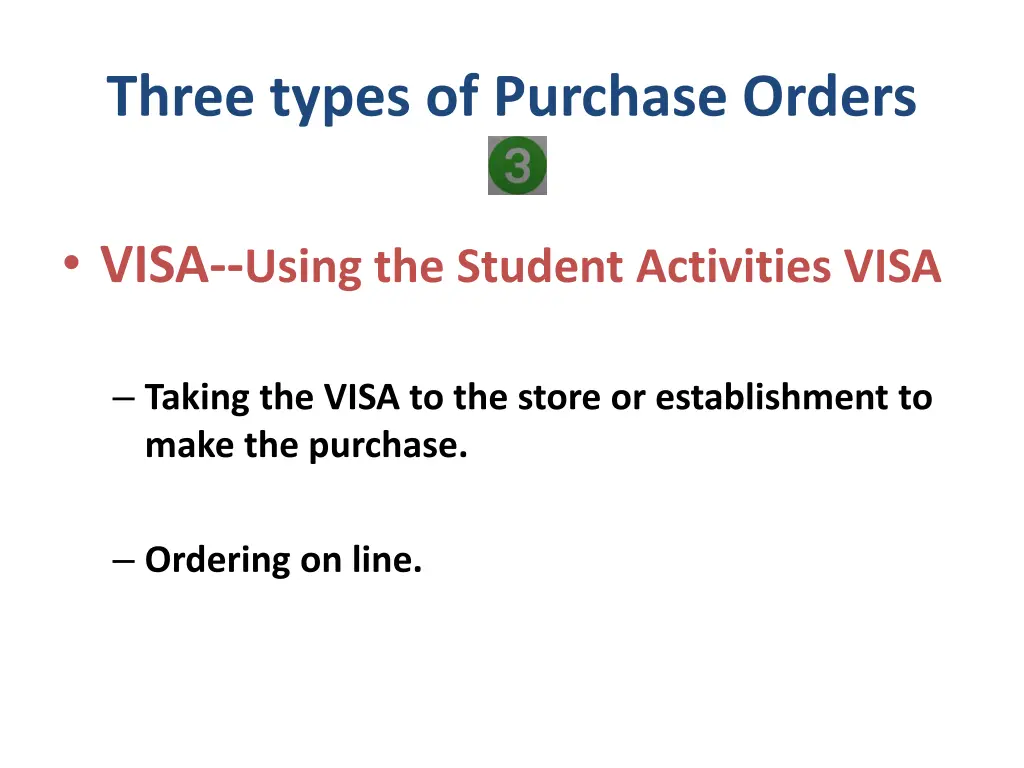 three types of purchase orders 2