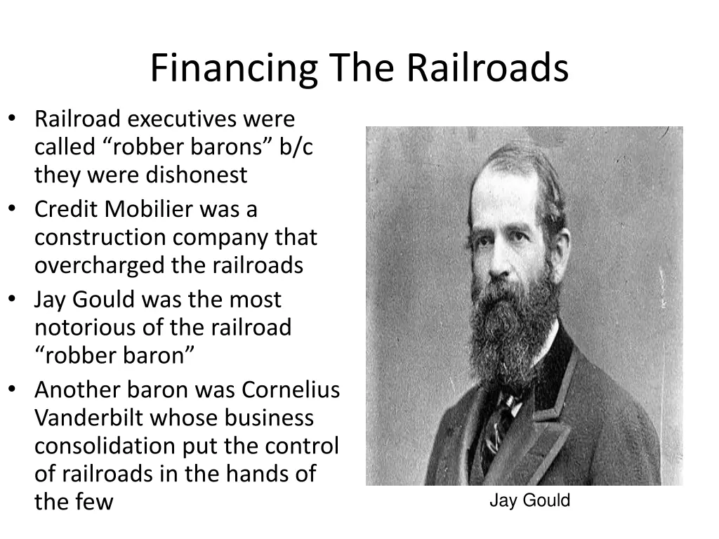 financing the railroads railroad executives were