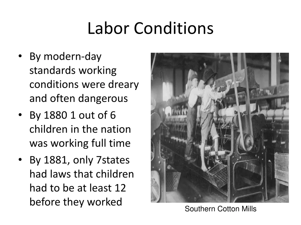 labor conditions