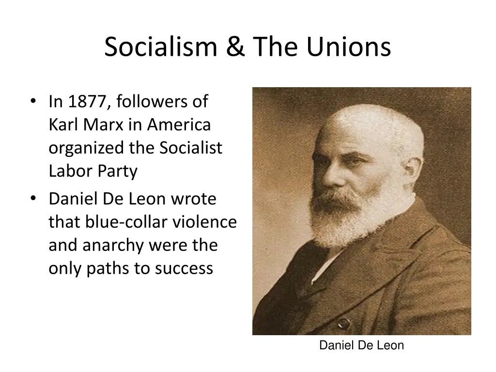 socialism the unions