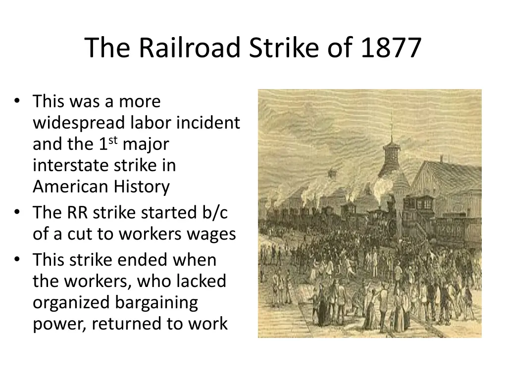 the railroad strike of 1877