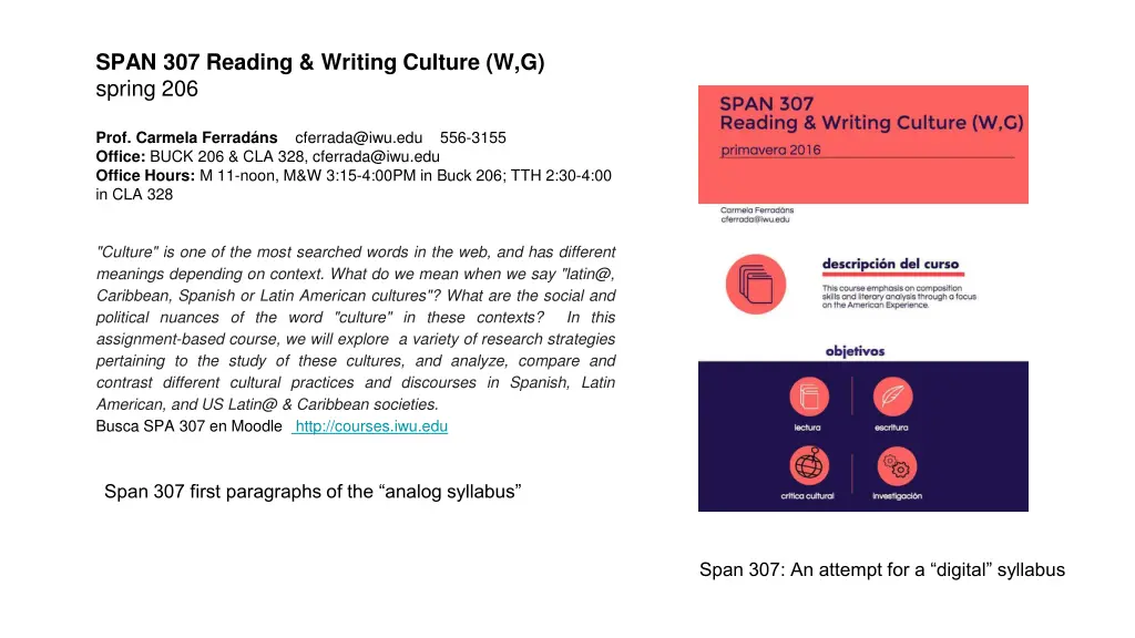 span 307 reading writing culture w g spring 206