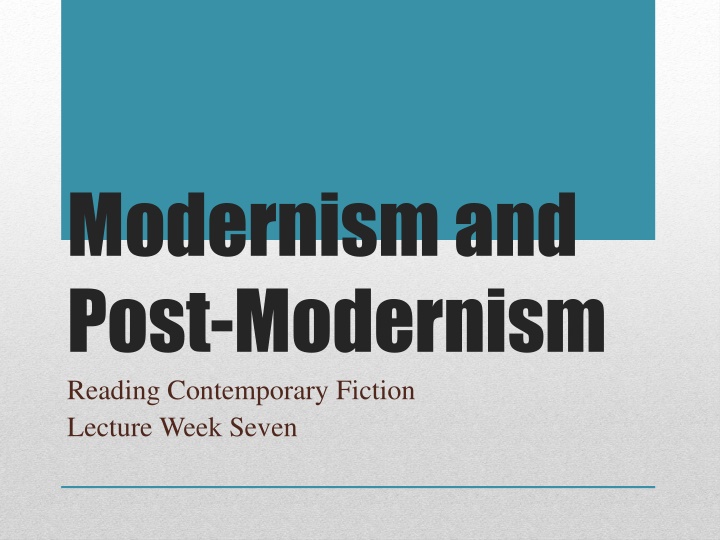 modernism and post modernism reading contemporary