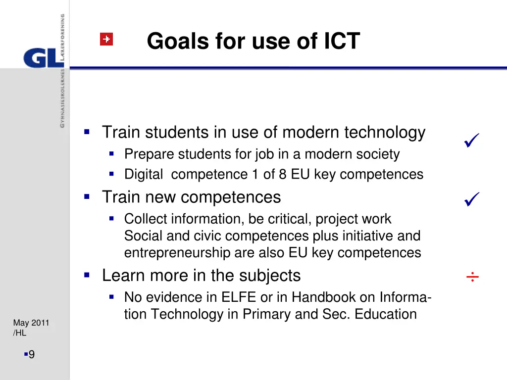 goals for use of ict