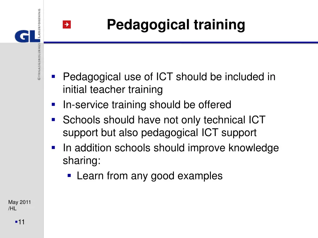 pedagogical training