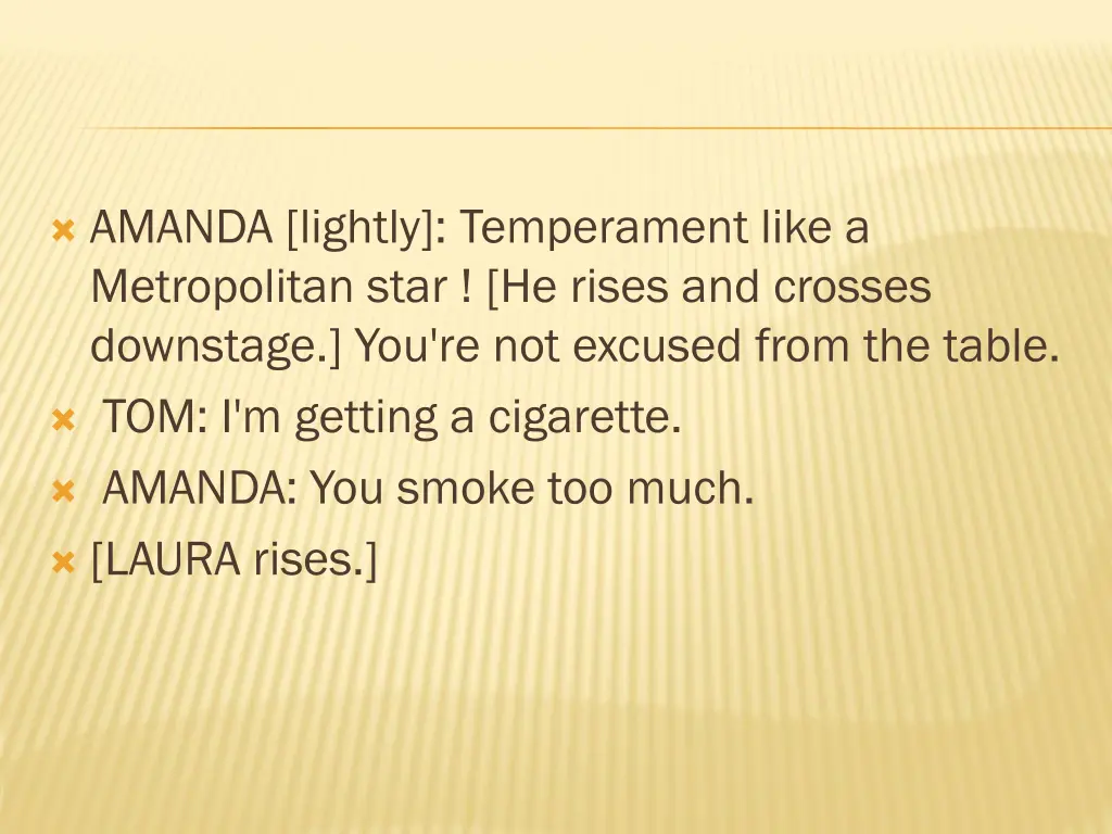 amanda lightly temperament like a metropolitan