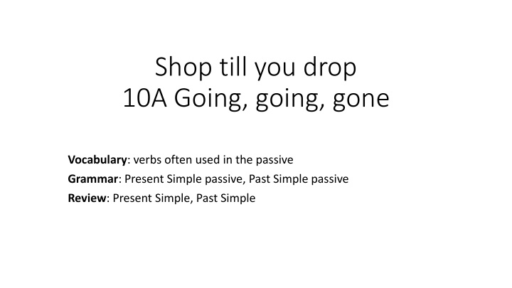 shop till you drop 10a going going gone