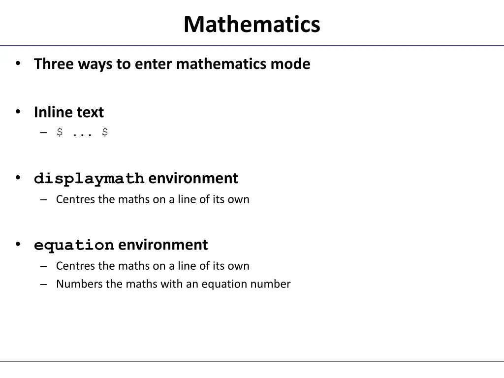 mathematics