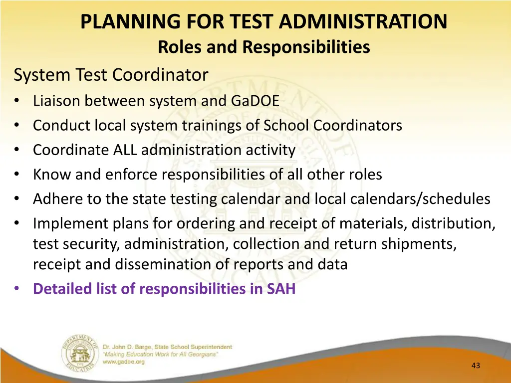 planning for test administration roles 1