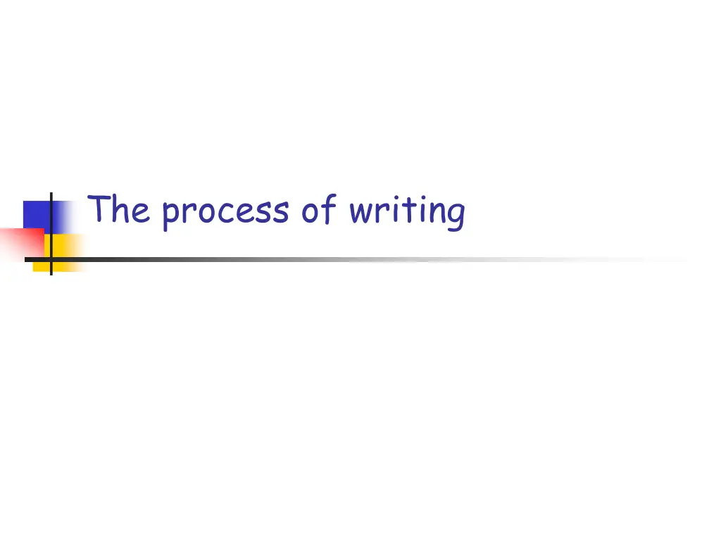 the process of writing