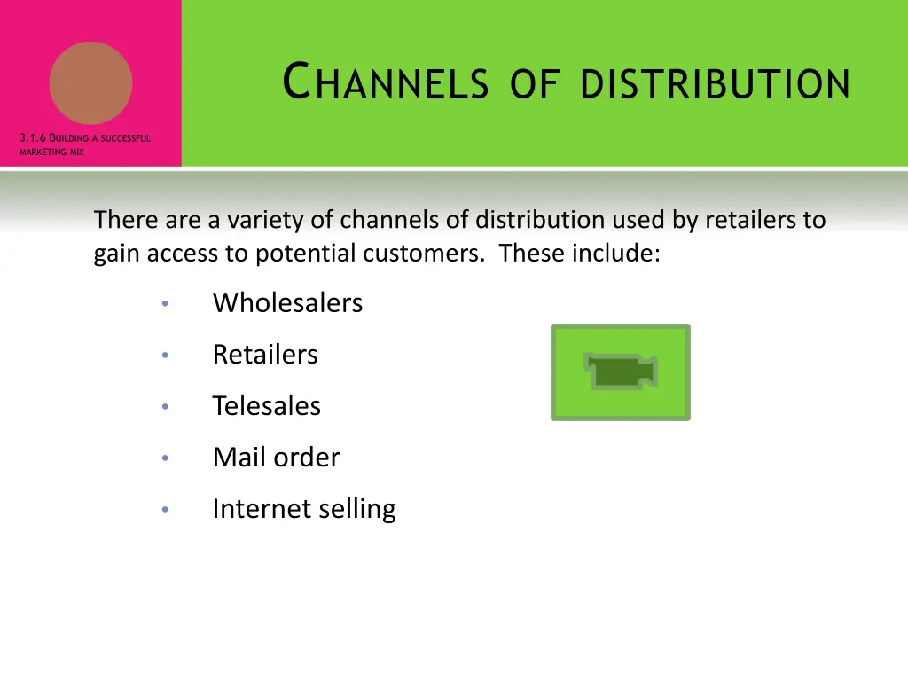 c hannels of distribution