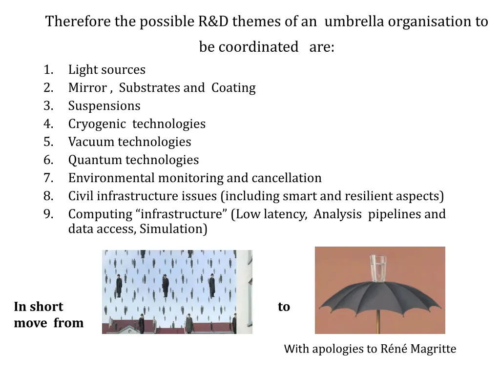 therefore the possible r d themes of an umbrella